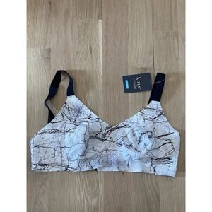 NWT KNIX V-Neck Marble Black White Evolution Everyday Bra Size 8 With Extender